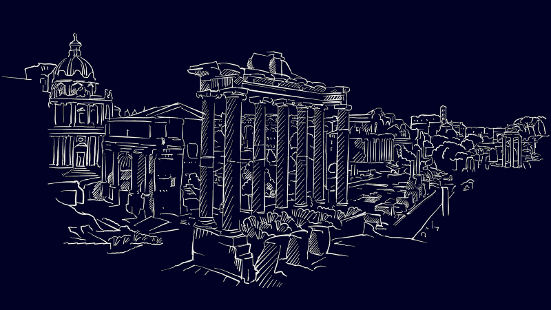 Roman Forum Illustration